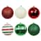 14 Pack 3.8" Red, Green & White Peppermint Lane Shatterproof Ornaments by Ashland®